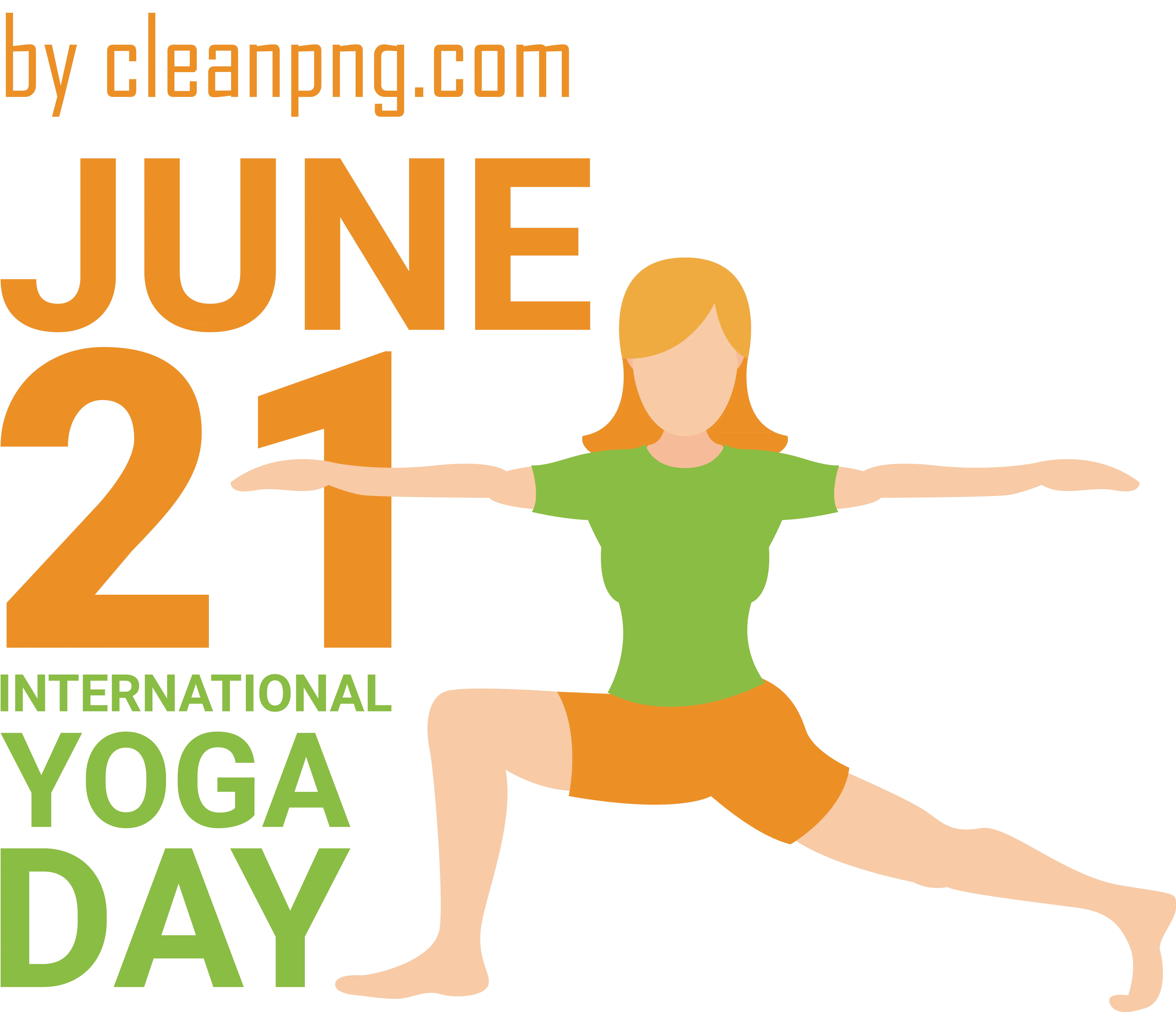 Woman in Yoga Pose for International Yoga Day