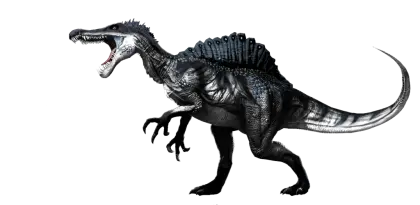 Spinosaurus Black and Grey Illustration