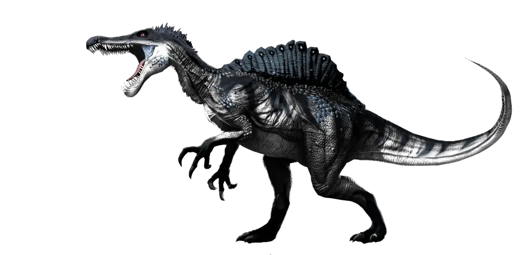 Spinosaurus Black and Grey Illustration