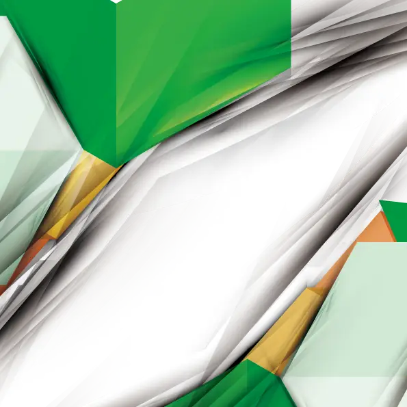 Green and Orange Abstract Shapes