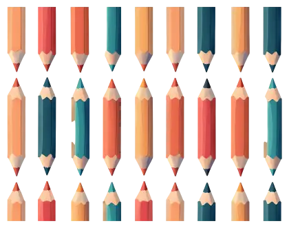 Colorful Pencils for Art and Drawing