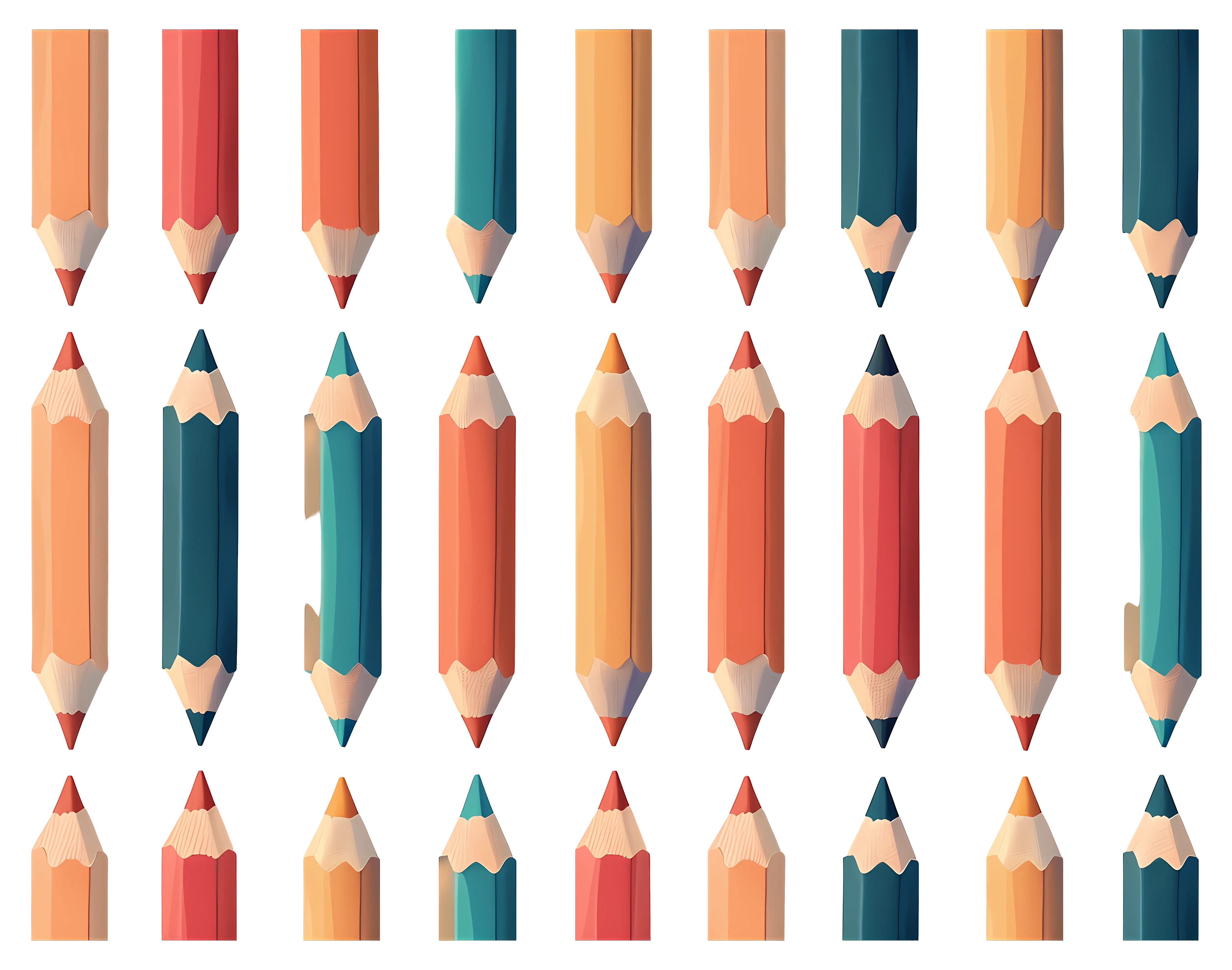Colorful Pencils for Art and Drawing
