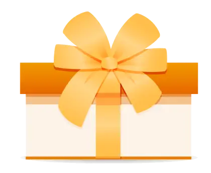 Bright Orange Gift Box with Cheerful Bow