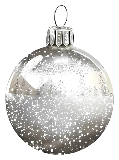 Silver Christmas Ornament Ball