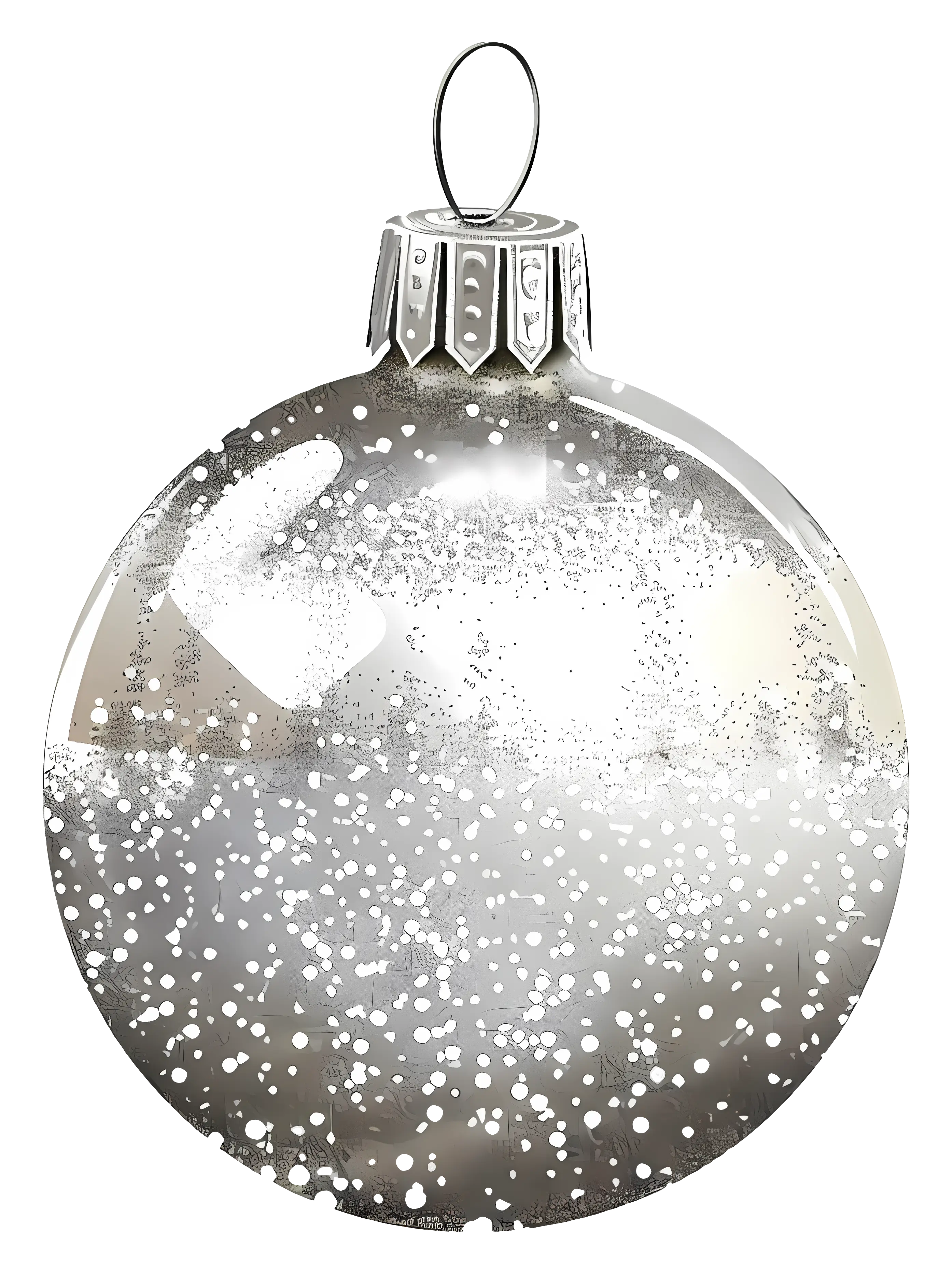 Silver Christmas Ornament Ball
