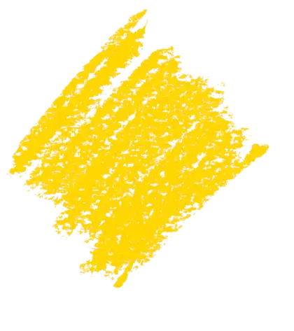 Yellow Crayon Stroke on Transparent Background