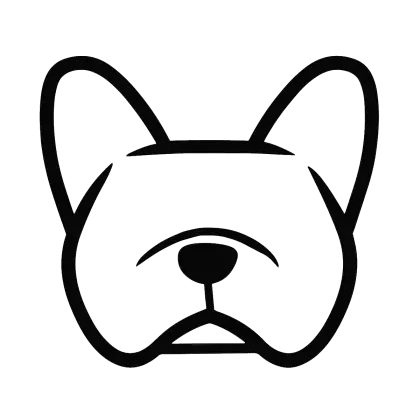 Black Outline of a Dog Face