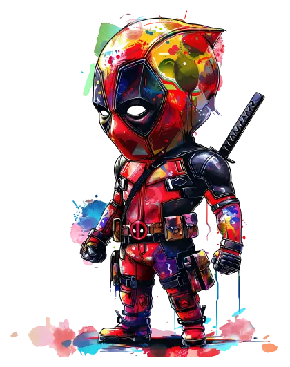 Cartoon Character in Vibrant Hero Suit