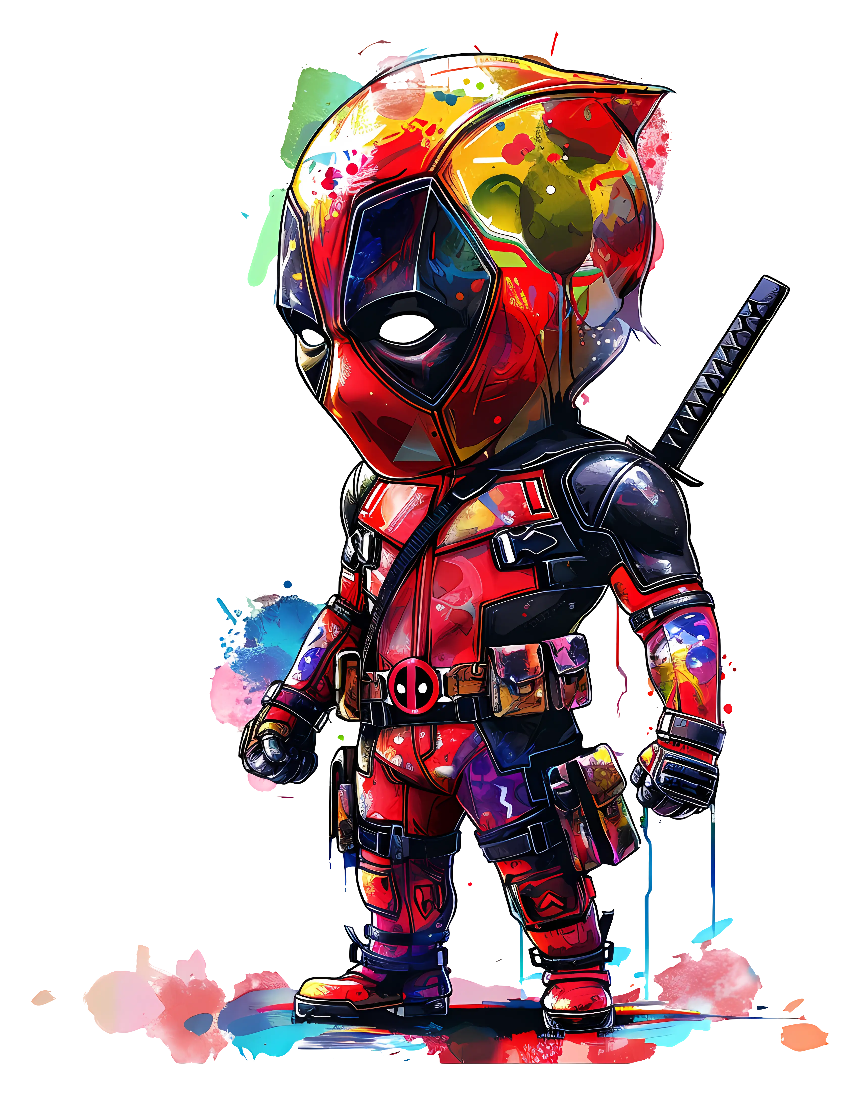 Cartoon Character in Vibrant Hero Suit