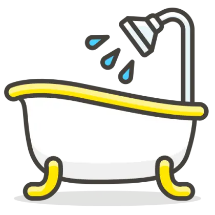 Modern Bathtub and Shower Illustration