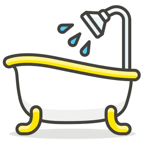 Modern Bathtub and Shower Illustration