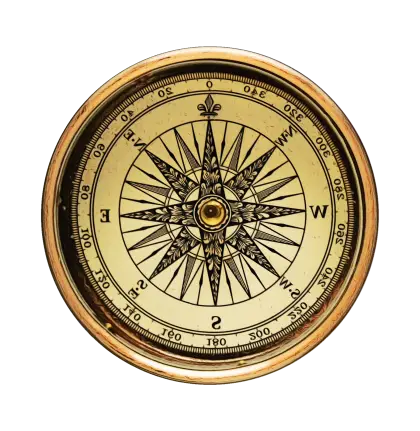 Vintage Compass with Direction Markings