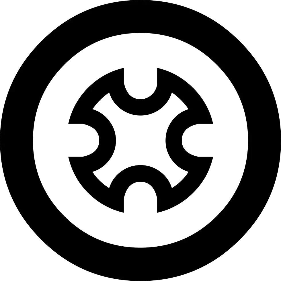 Axle Gear Icon for Engineering Design