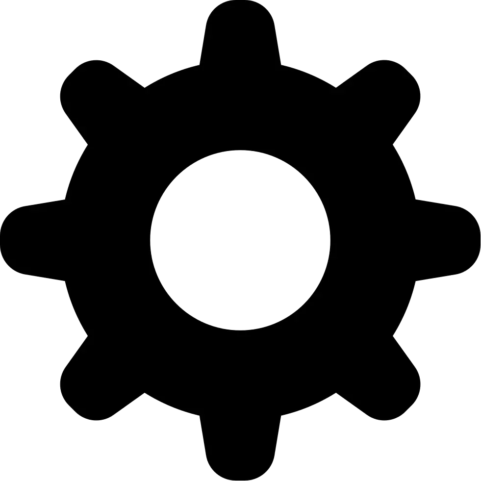Black Gear Wheel Silhouette