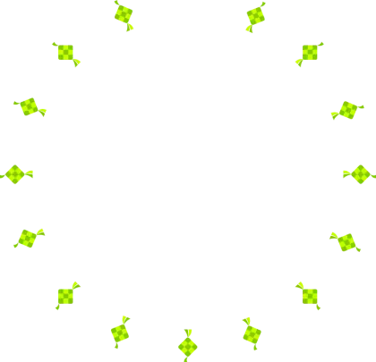 Border Frame with Green Candies Design