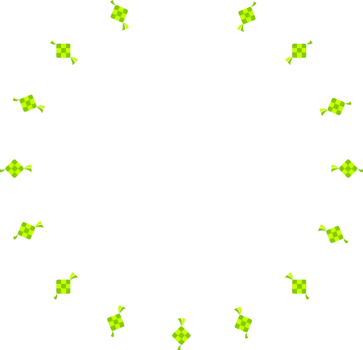 Border Frame with Green Candies Design