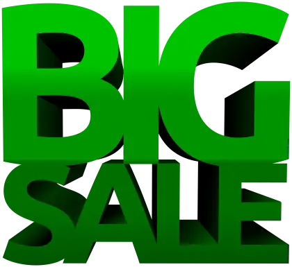 Green Big Sale Sign for Advertising