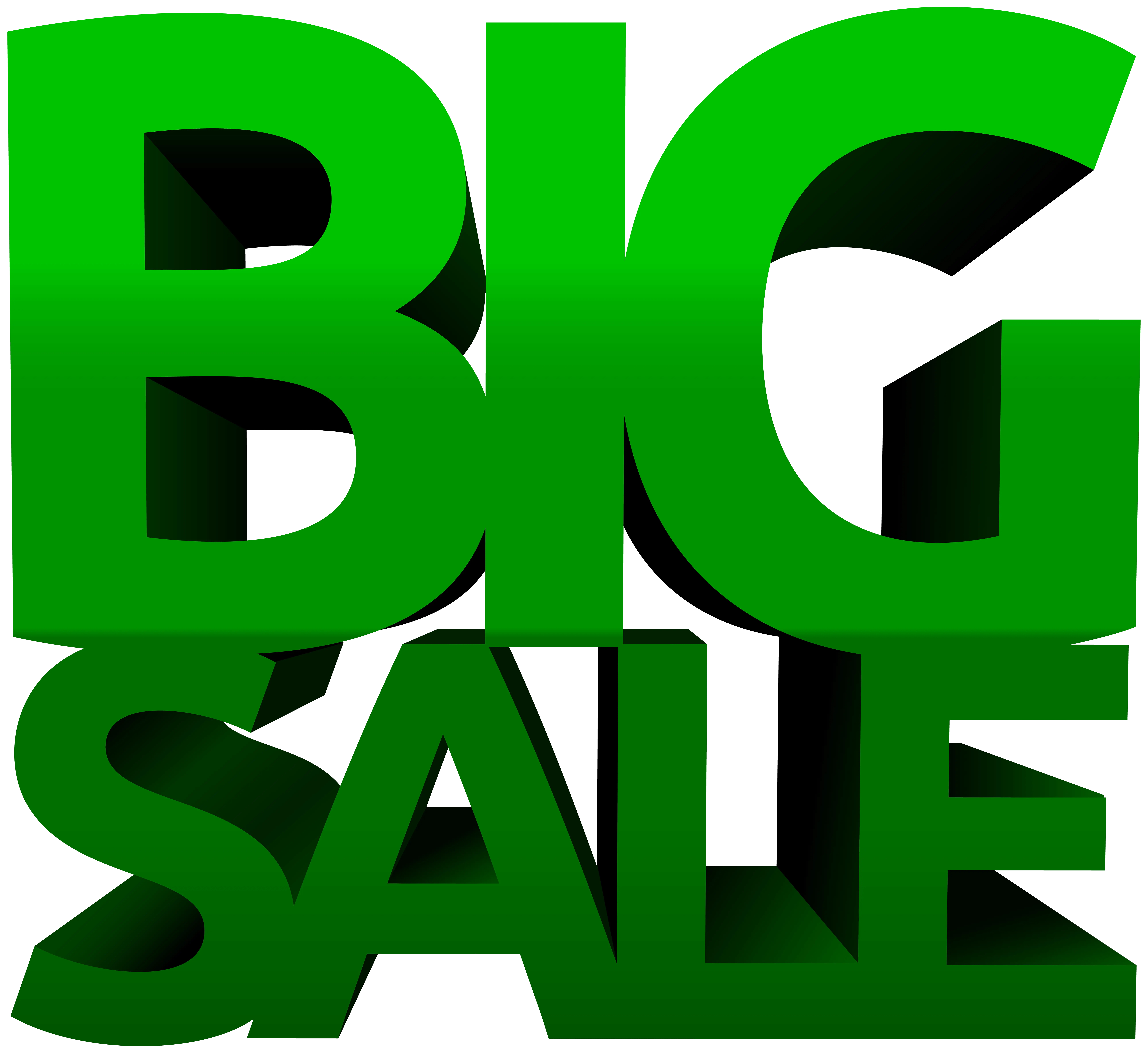 Green Big Sale Sign for Advertising