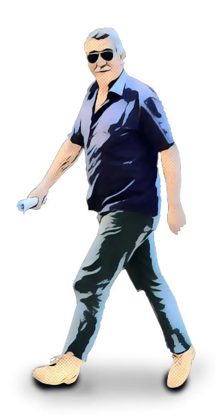 Person Walking Cartoon Illustration