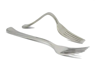 Stainless Steel Forks with Bent Design