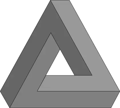 Impossible Triangle Optical Illusion