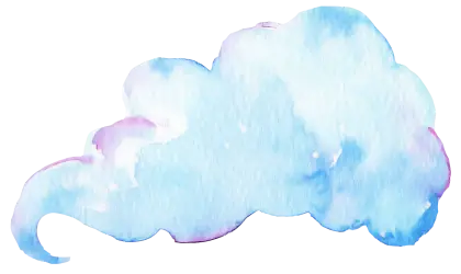 Soft Watercolor Cloud in Pastel Shades
