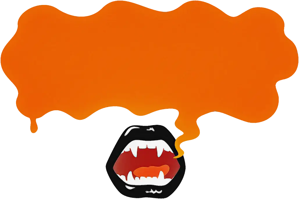 Vampire Mouth with Speech Bubble