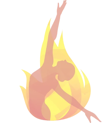 Silhouette of a Woman in Flames