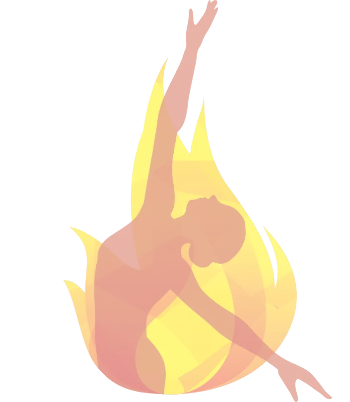 Silhouette of a Woman in Flames