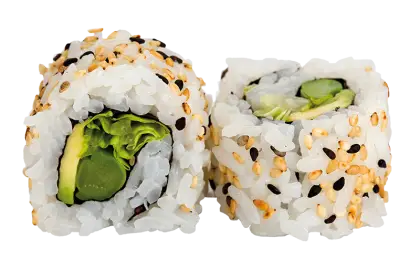 Vegetable Sushi Roll with Sesame Seeds