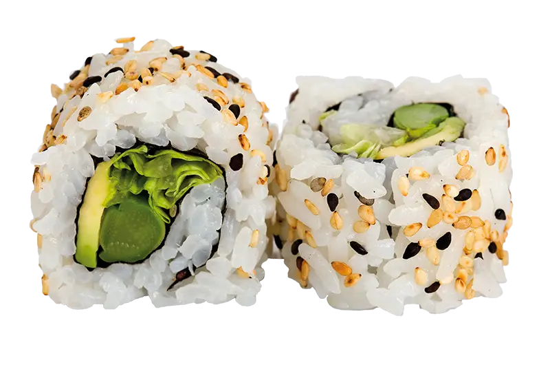 Vegetable Sushi Roll with Sesame Seeds