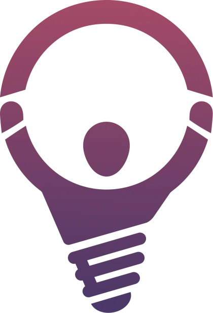 Light Bulb with Human Figure Logo