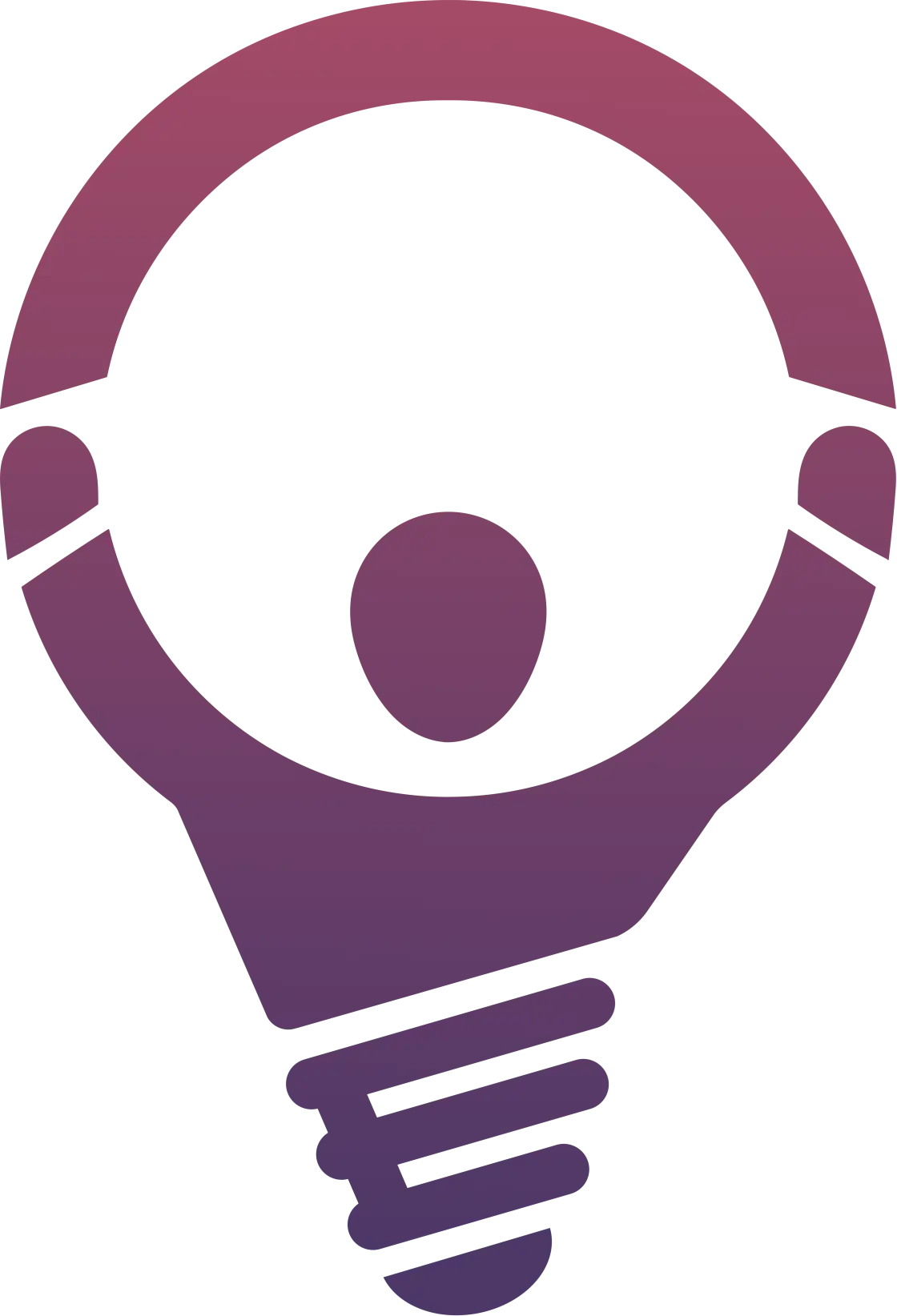 Light Bulb with Human Figure Logo
