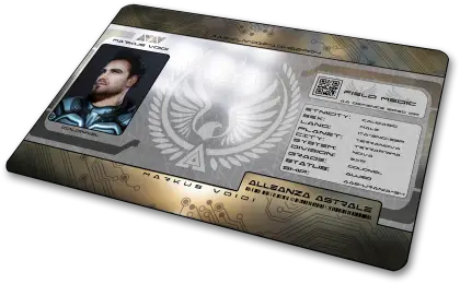 Futuristic ID Card with Profile Picture