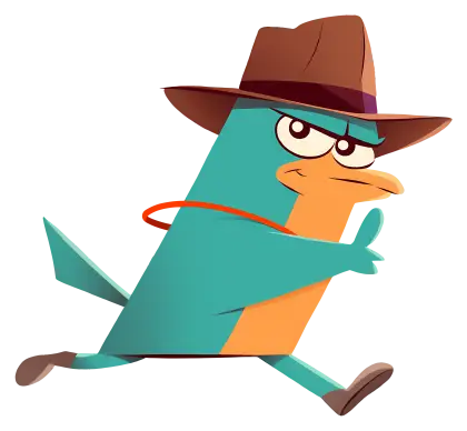 Running Platypus Cartoon