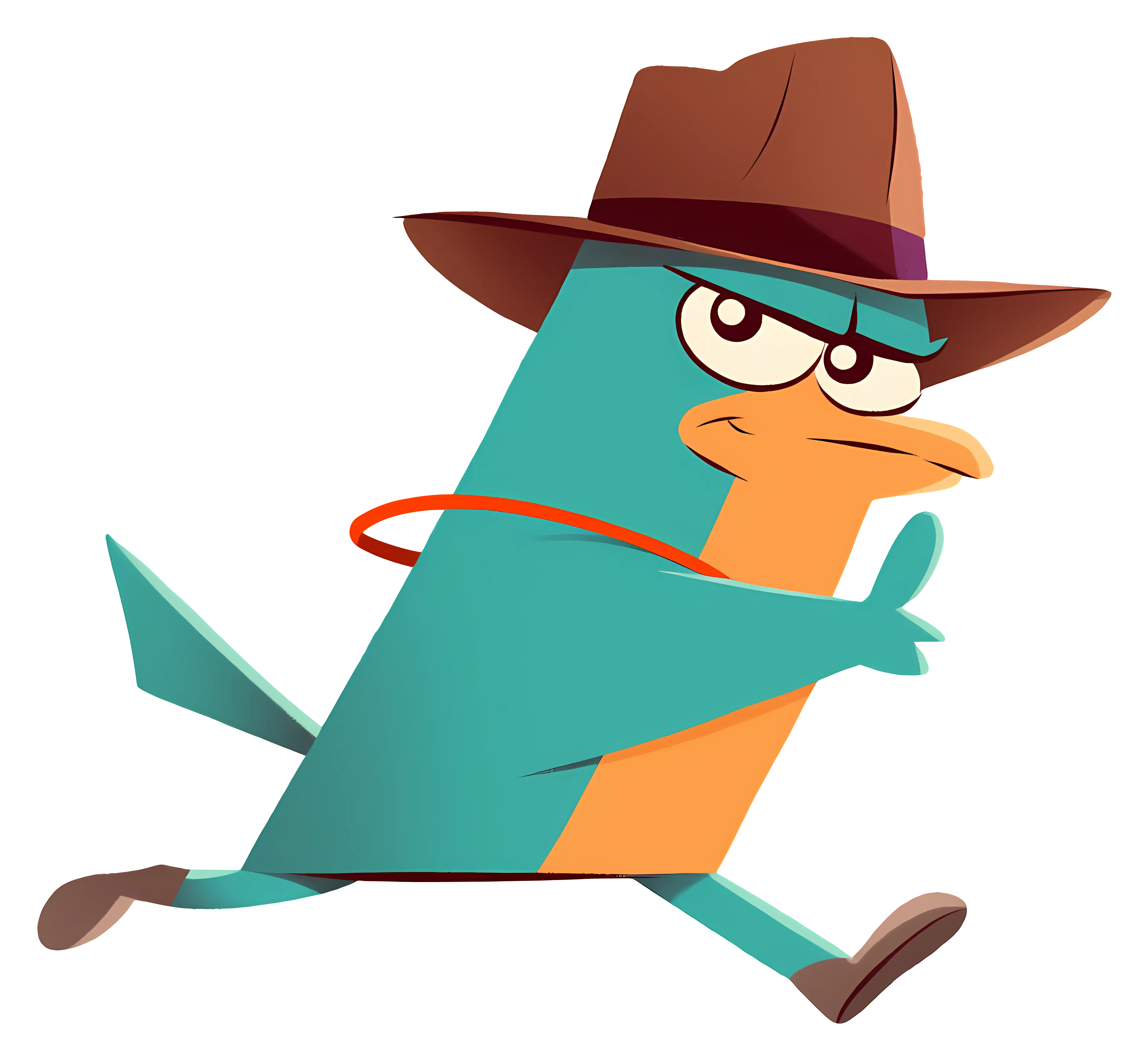 Running Platypus Cartoon