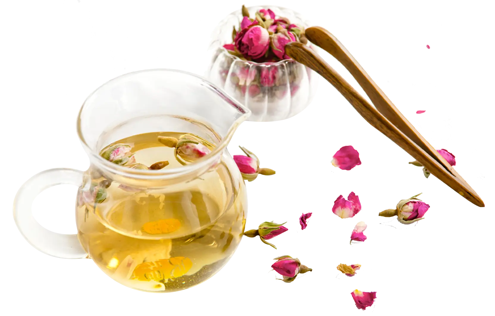 Aromatic Herbal Tea with Rose Petals