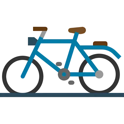 Blue Bicycle Vector Illustration