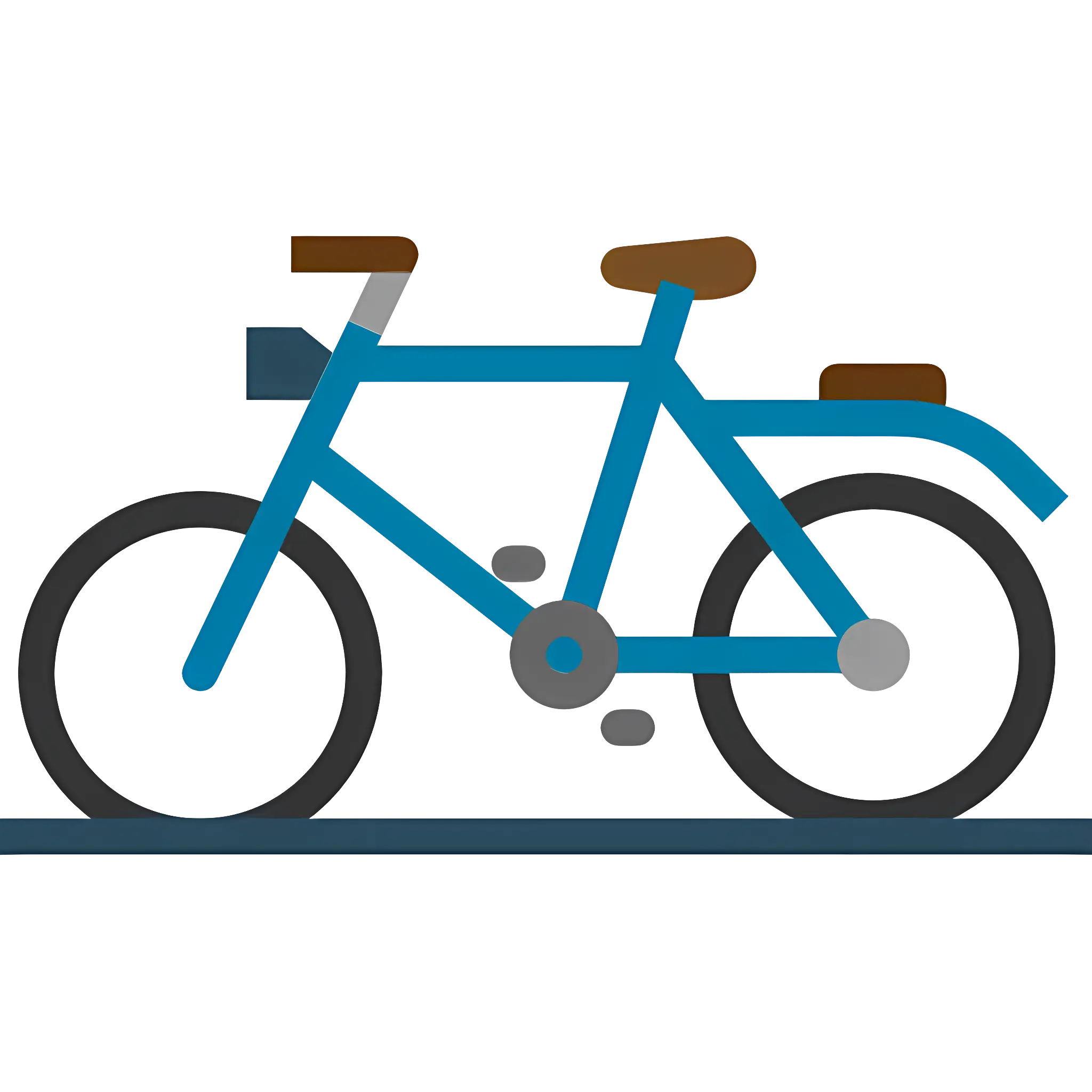 Blue Bicycle Vector Illustration