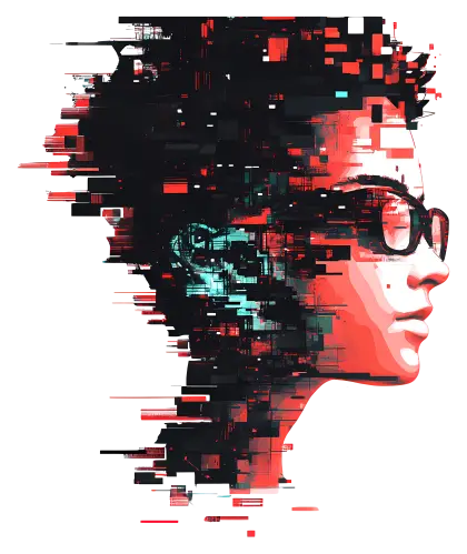 Digital Glitch Portrait