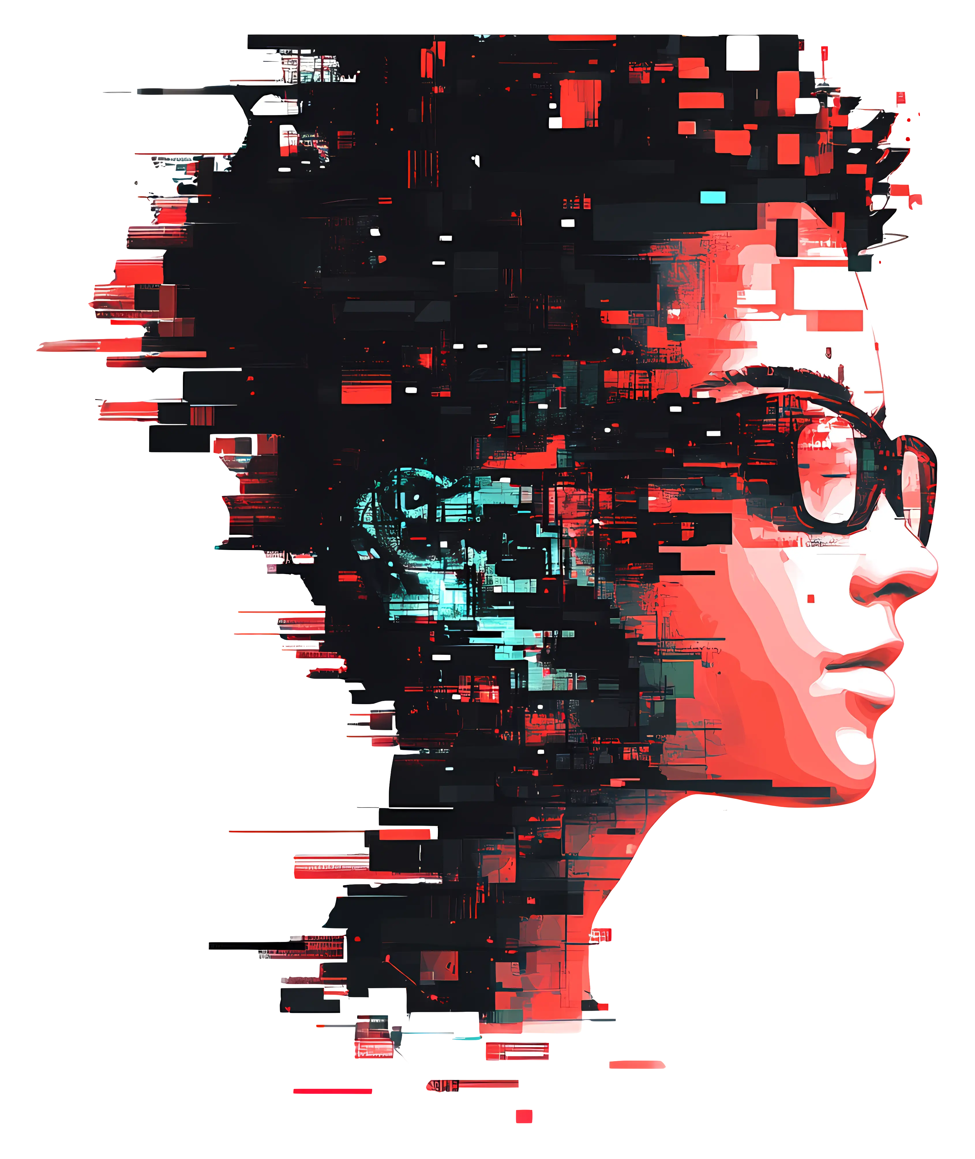 Digital Glitch Portrait