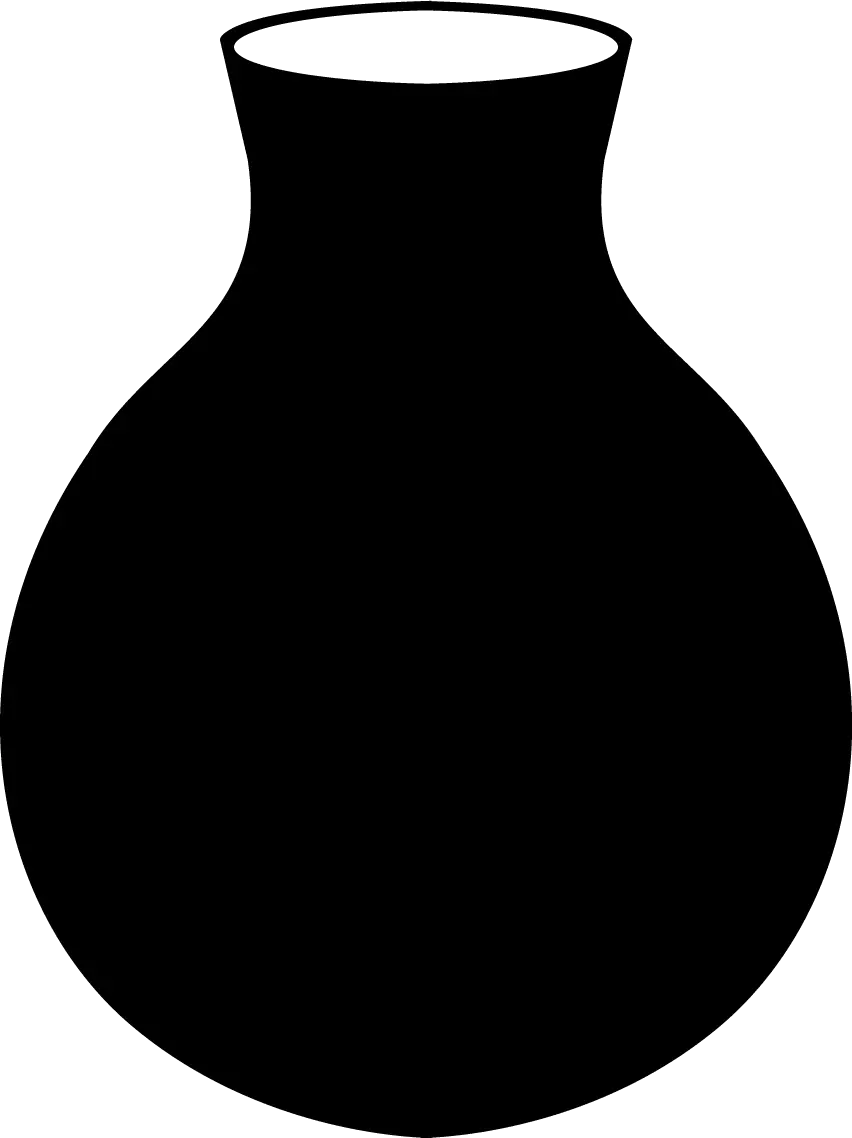 Black Vase Silhouette Art Design