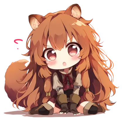Cute Anime Girl with Fox Ears