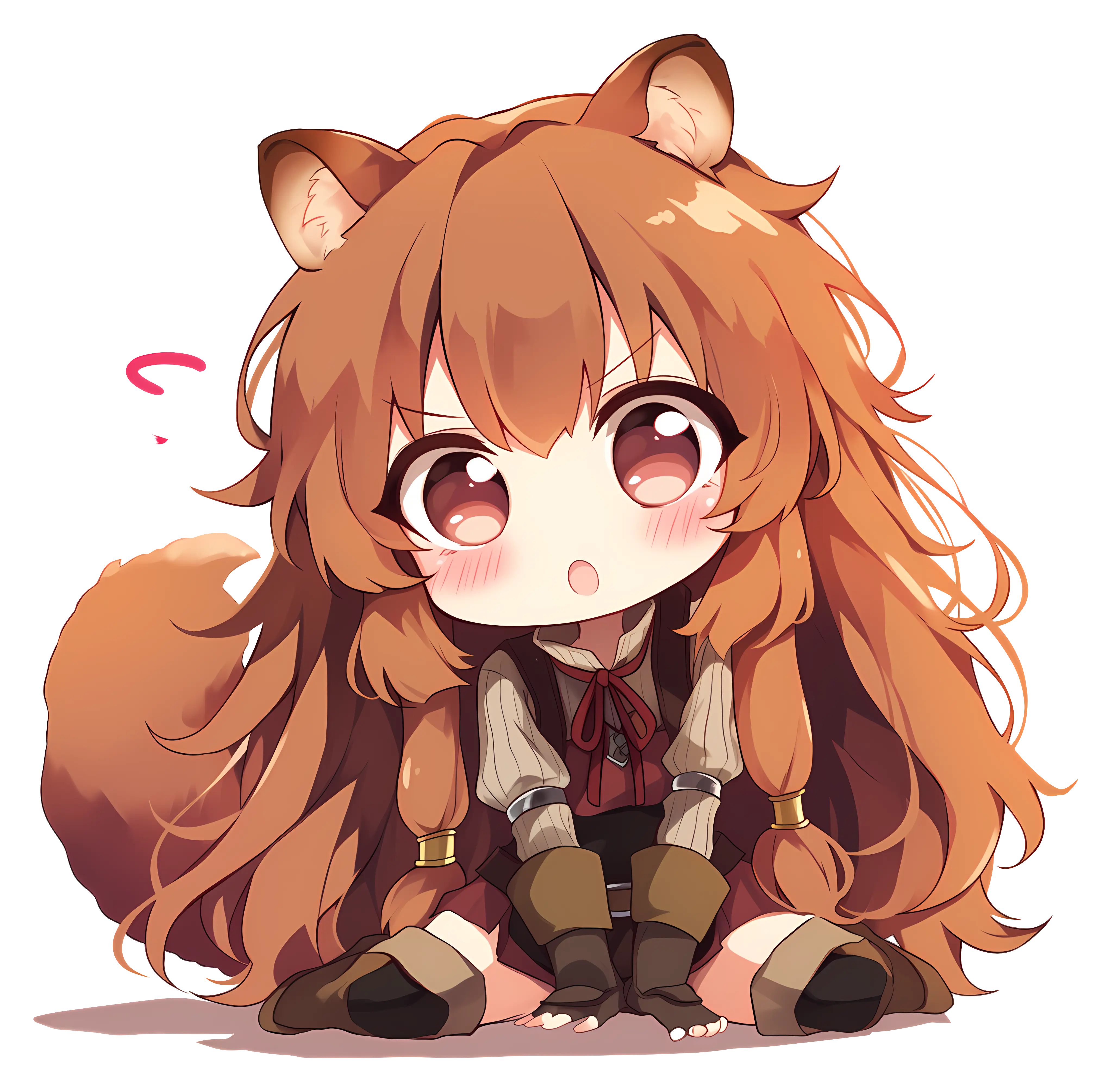 Cute Anime Girl with Fox Ears