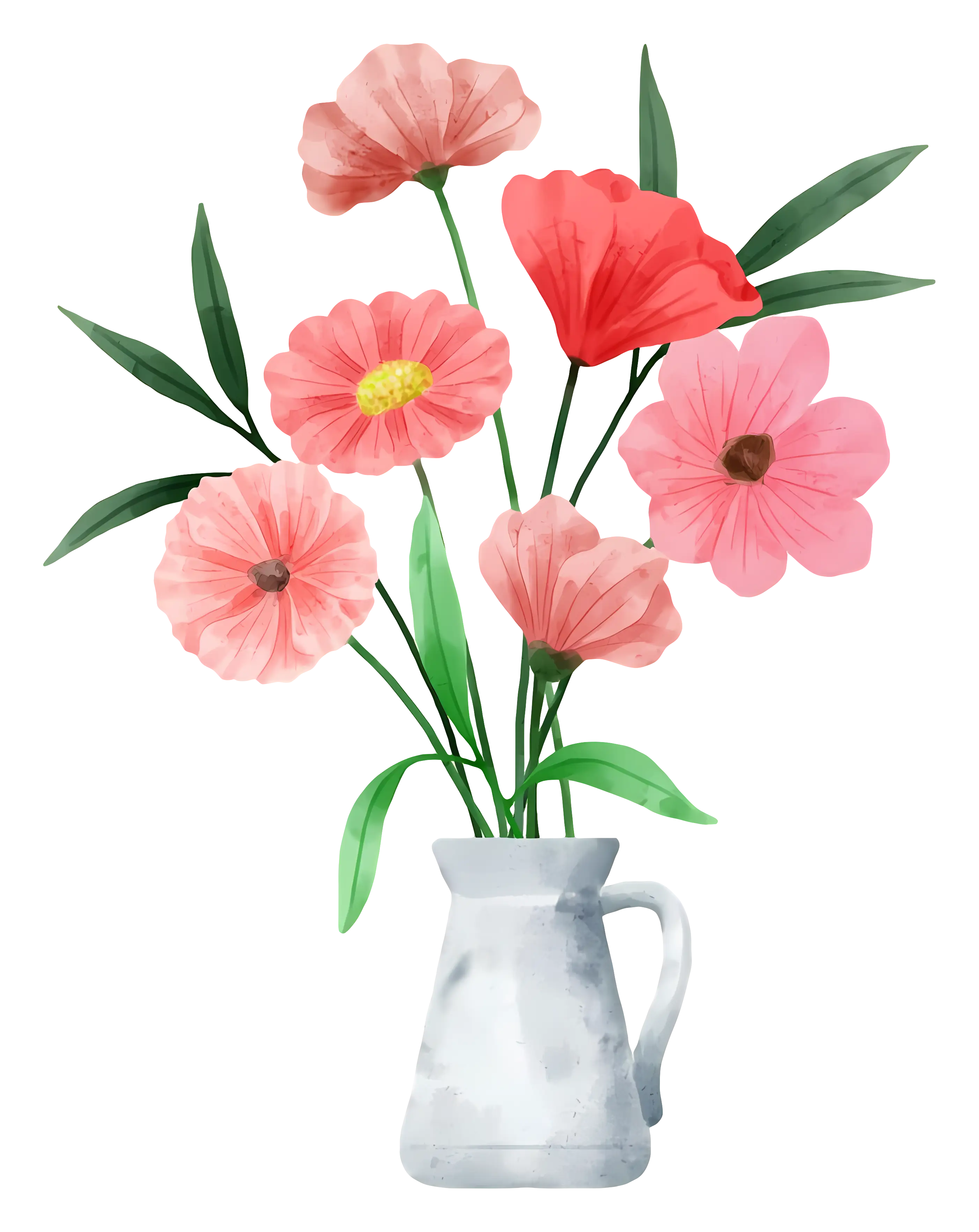 Pink Flowers in Vase