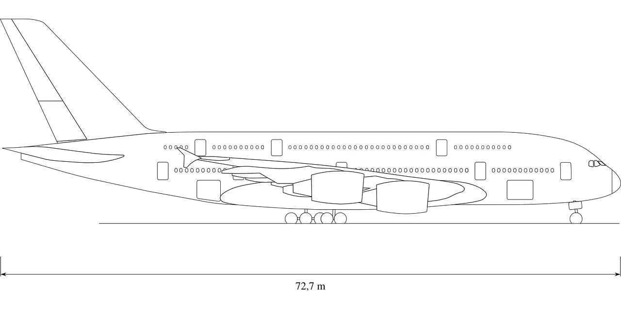 Airplane Blueprint Illustration for Design