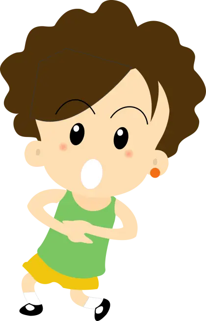 Cartoon Woman in Playful Pose