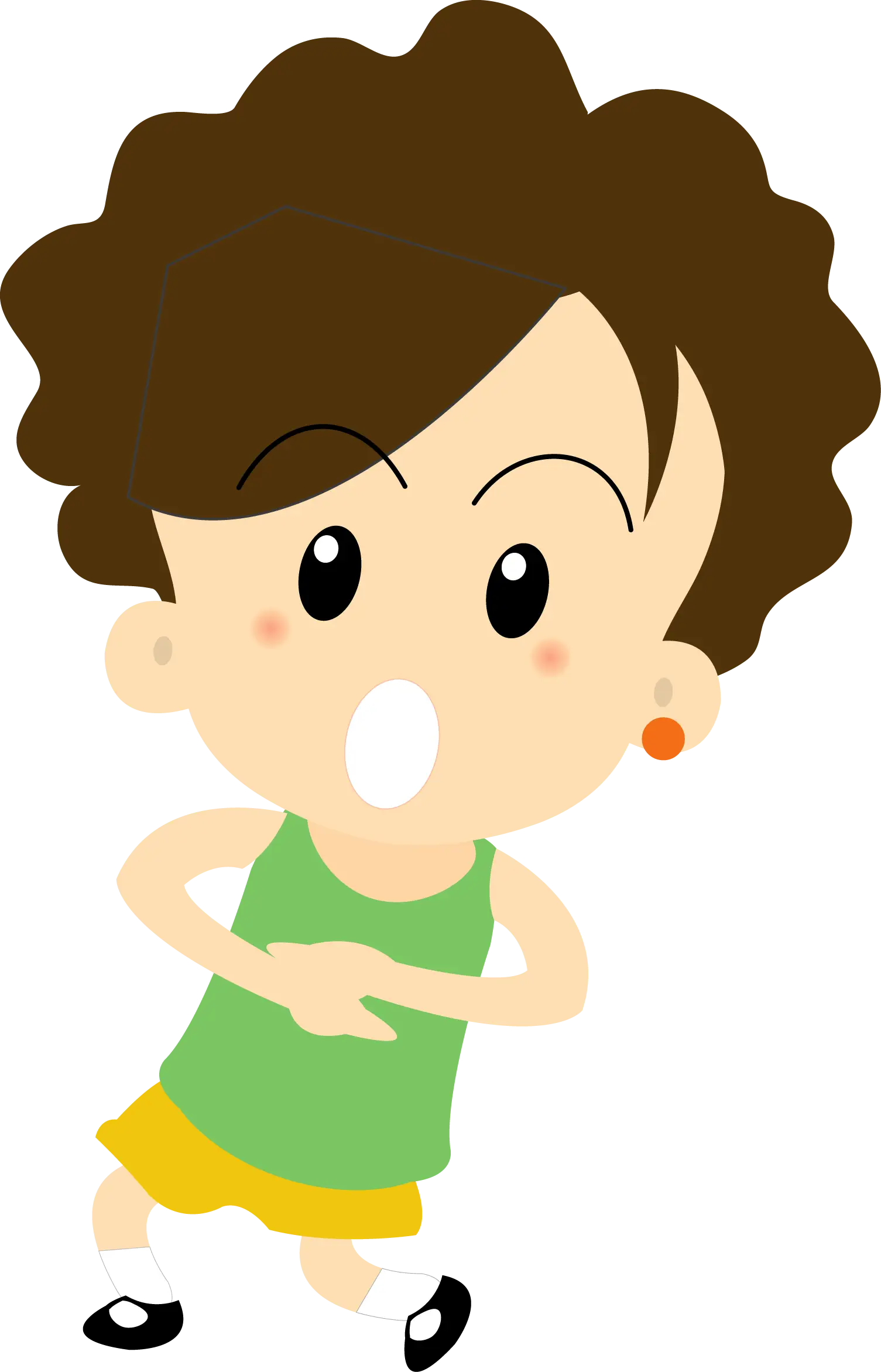 Cartoon Woman in Playful Pose