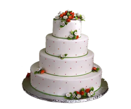 Beautifully Decorated Tiered Wedding Cake