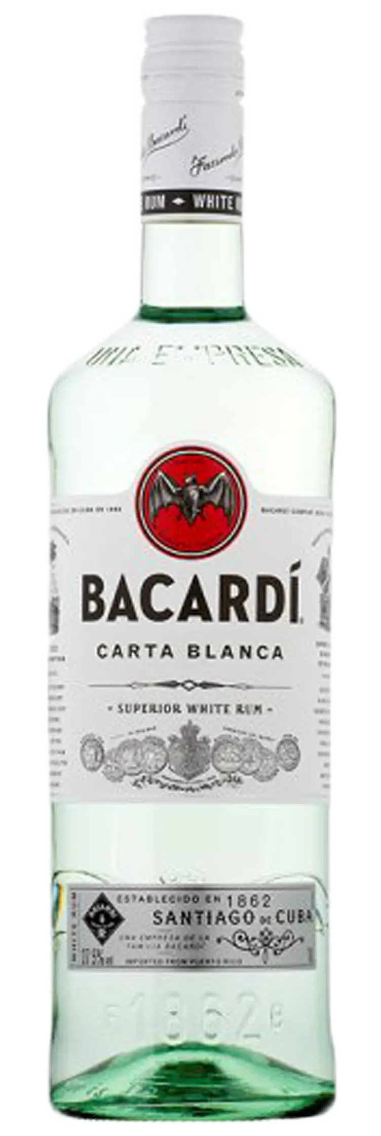 Bacardi Carta Blanca White Rum Bottle